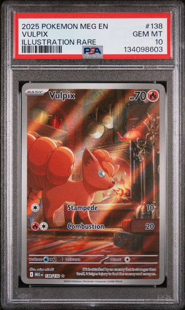 Pokemon 2025 Vulpix PSA 10 (138/132)