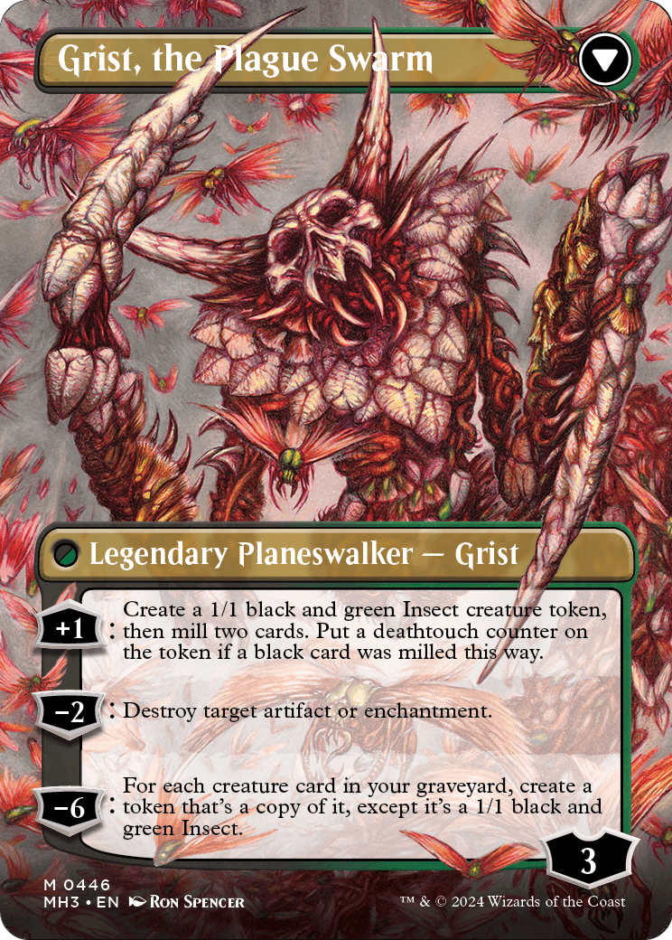 Grist, Voracious Larva (Borderless) (MH3-446) - Modern Horizons 3 (Borderless)
