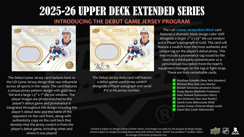 Upper Deck 2025-26 Extended Series Hockey Blaster Box