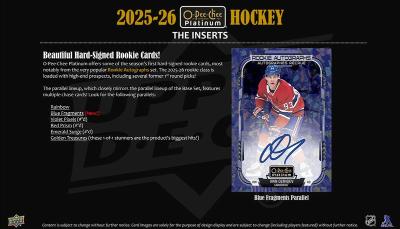 2025-26 Upper Deck O-Pee-Chee Platinum Hockey Blaster Box