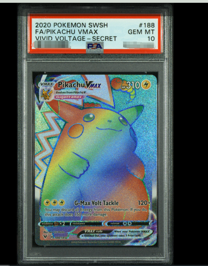 Pokemon Pikachu Vmax 188/185 PSA 10