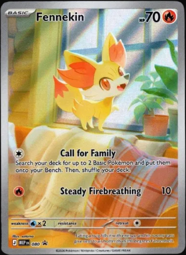 Fennekin 080  - Holofoil ME Mega Evolution Promo - Promo (sealed)