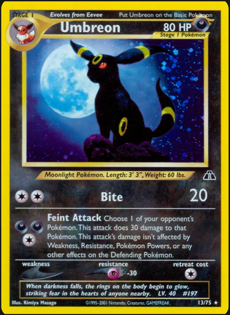 Umbreon (13)/75  - Unlimited Holofoil Neo Discovery - Holo Rare