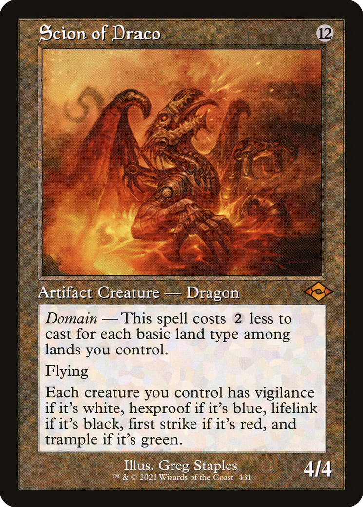 Scion of Draco (Retro Frame) (Foil Etched) (MH2-431) - Modern Horizons 2 Foil