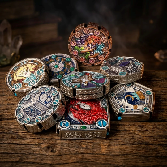 Flipdie Mage Metal Dice Coin Set (Pre-Order)