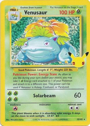 Venusaur 015/102  - Holofoil Celebrations Classic Collection - Classic Collection
