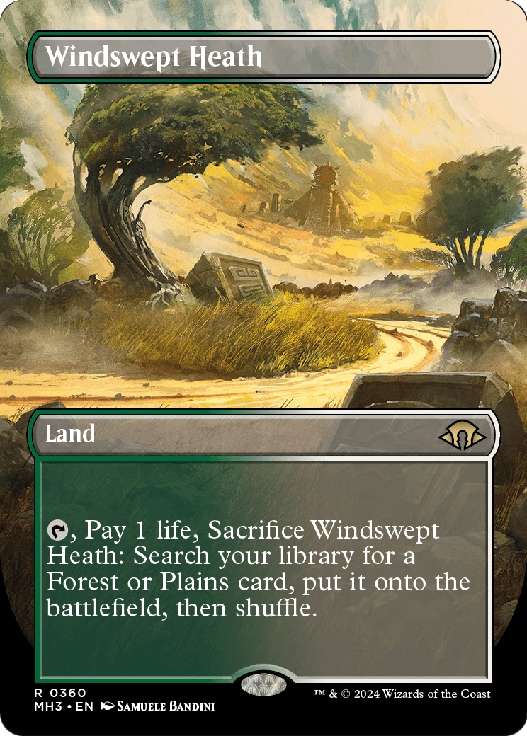Windswept Heath (Borderless) (MH3-360) - Modern Horizons 3 (Borderless) Foil