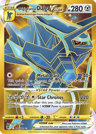 Origin Forme Dialga VSTAR 210/189  - Holofoil SWSH10 Astral Radiance - Secret Rare