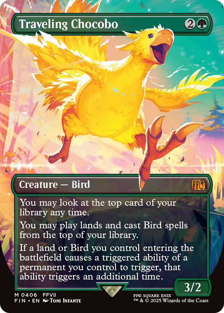 Traveling Chocobo (FIN-406) - FINAL FANTASY (Borderless)
