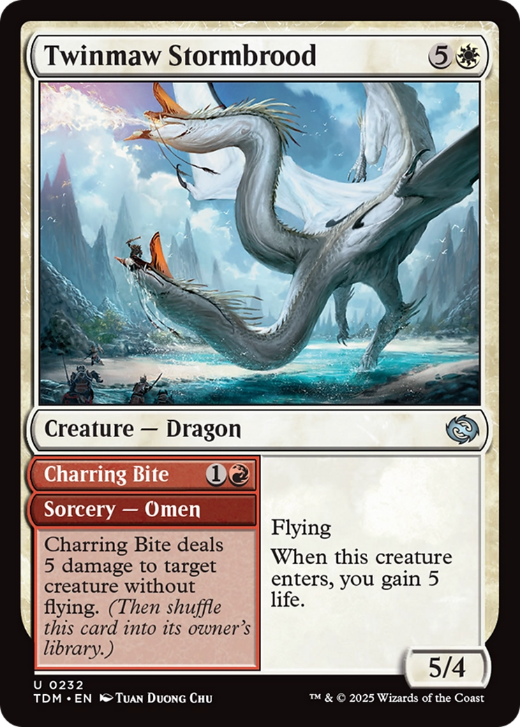 Twinmaw Stormbrood // Charring Bite (TDM-232) - Tarkir: Dragonstorm Foil
