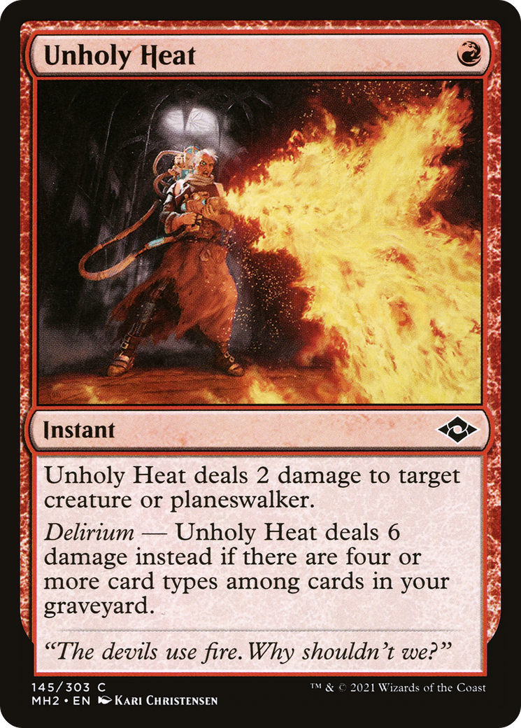 Unholy Heat (MH2-145) - Modern Horizons 2 Foil