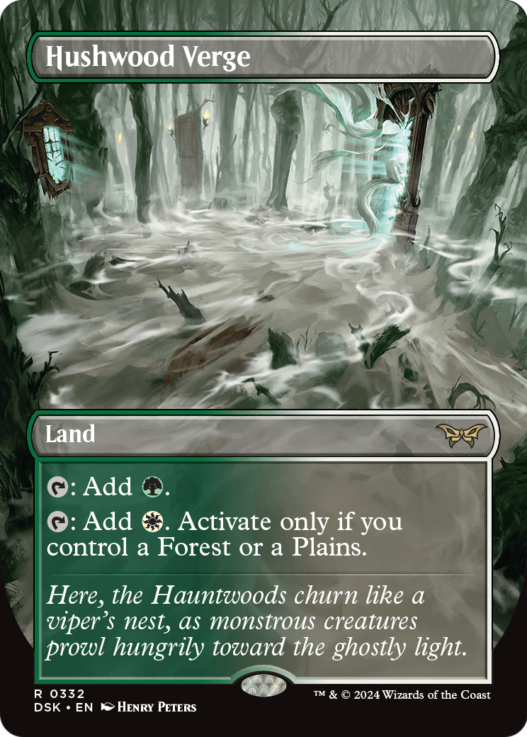 Hushwood Verge (Borderless) (DSK-332) - Duskmourn: House of Horror (Borderless)