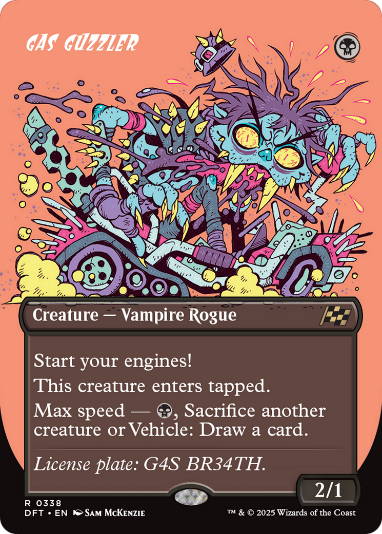 Gas Guzzler (Borderless) (DFT-338) - Aetherdrift (Borderless) Foil