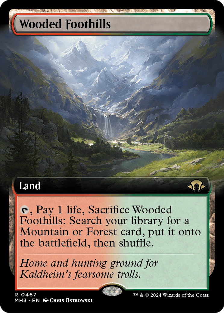 Wooded Foothills (Extended Art) (MH3-467) - Modern Horizons 3: (Extended Art)