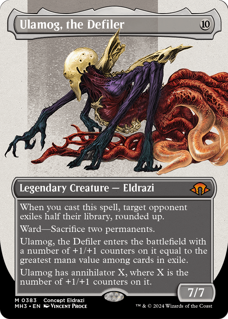 Ulamog, the Defiler (Borderless) (MH3-383) - Modern Horizons 3 (Borderless) Foil