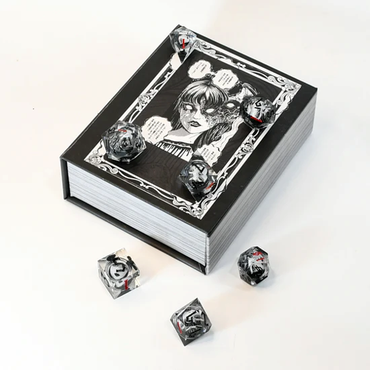 Junji Ito Grey Liquid Core Dice Set (Pre-Order)
