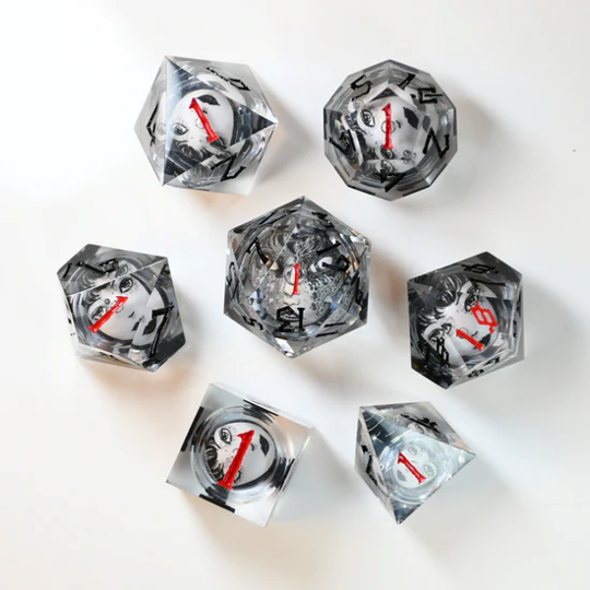 Junji Ito Grey Liquid Core Dice Set (Pre-Order)