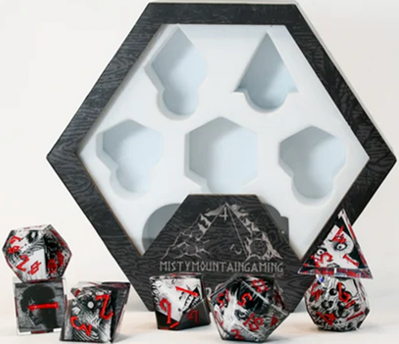 Junji Ito Sharp Edge Resin Dice Set (Pre-Order)