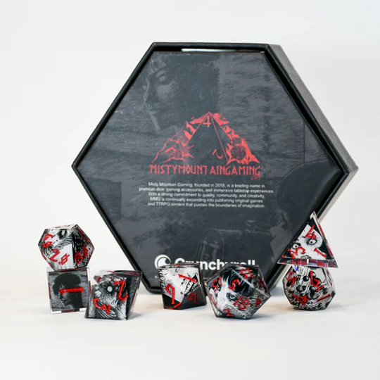 Junji Ito Sharp Edge Resin Dice Set (Pre-Order)