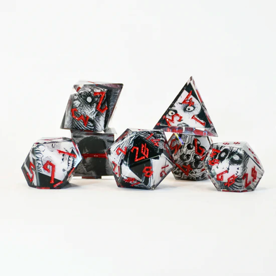 Junji Ito Sharp Edge Resin Dice Set (Pre-Order)