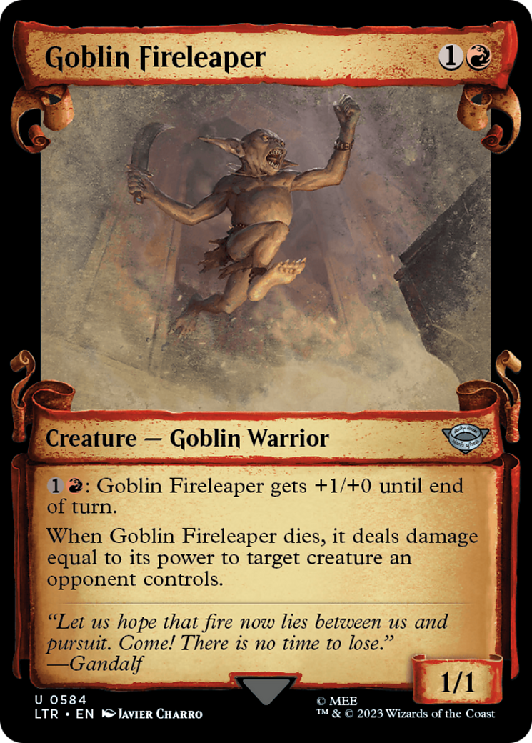 Goblin Fireleaper (Showcase Scrolls) (LTR-584) - The Lord of the Rings: Tales of Middle-earth: (Showcase)
