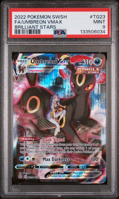 Pokemon 2022 SWSH Umbreon VMAX Brilliant Stars PSA 9 (TG23/TG30)