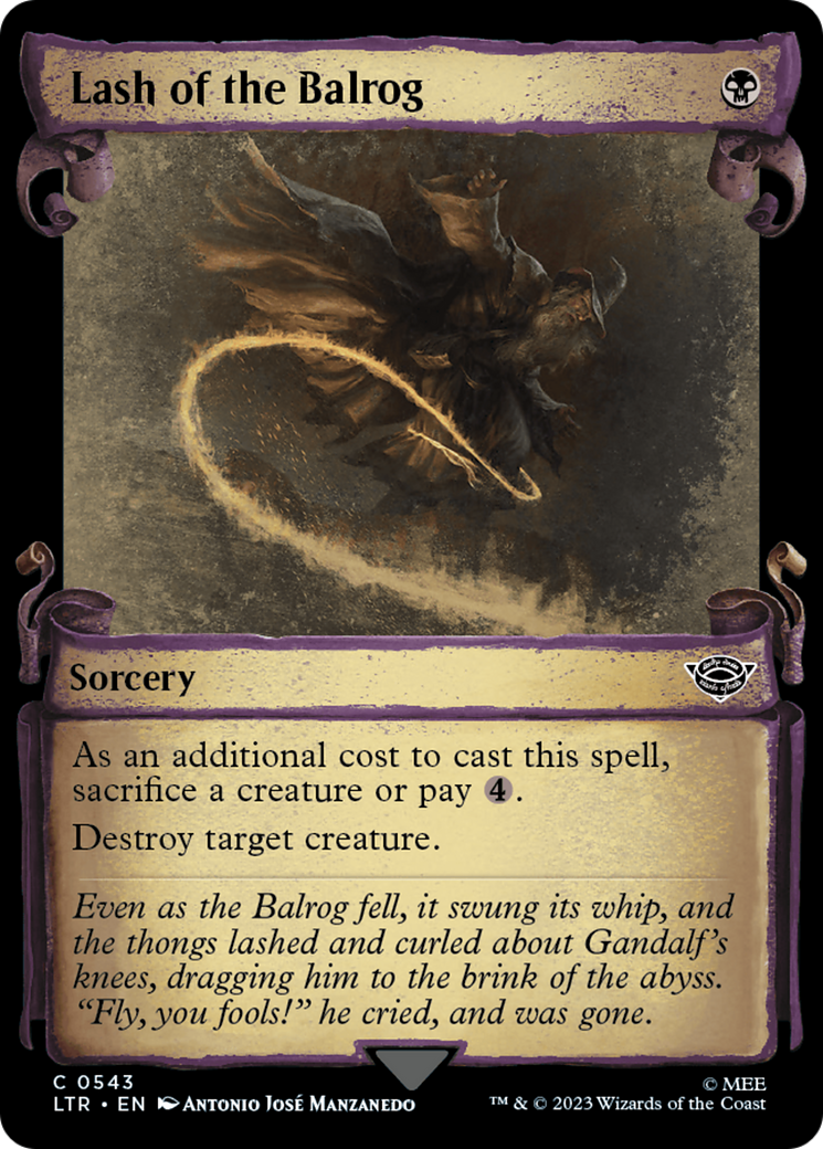 Lash of the Balrog (Showcase Scrolls) (LTR-543) - The Lord of the Rings: Tales of Middle-earth: (Showcase)