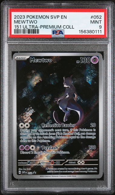 2023 English Pokemon Mewtwo 052 PSA 9