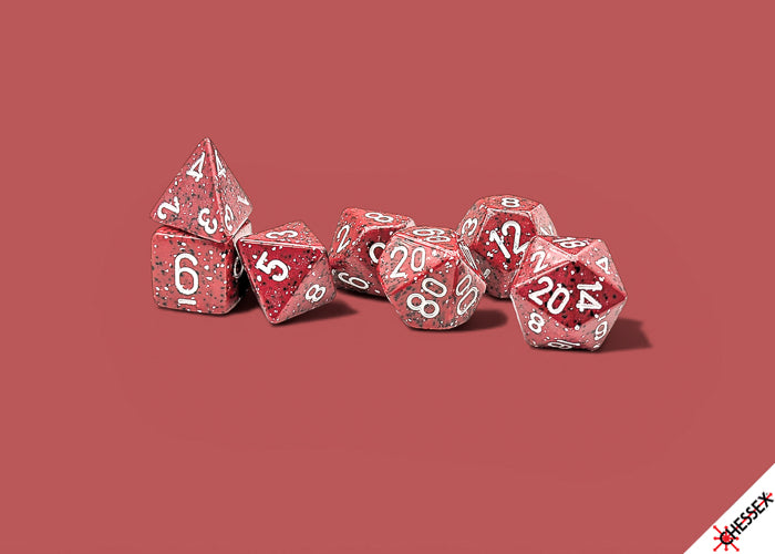 Speckled 7-Die Set Polyhedral Lava Stone (Pre-Order)
