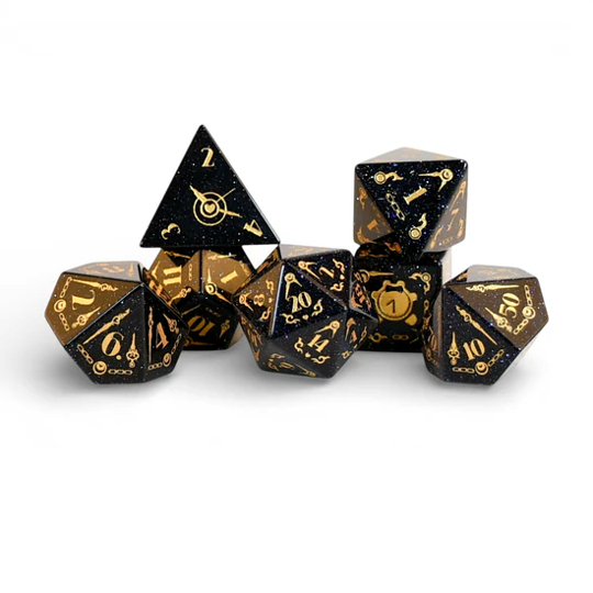 Ouro Kronii Blue Sandstone Dice Set (Pre-Order)