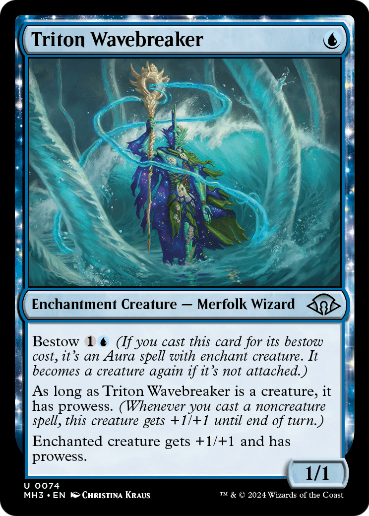 Triton Wavebreaker (MH3-074) - Modern Horizons 3: (enchantment) Foil