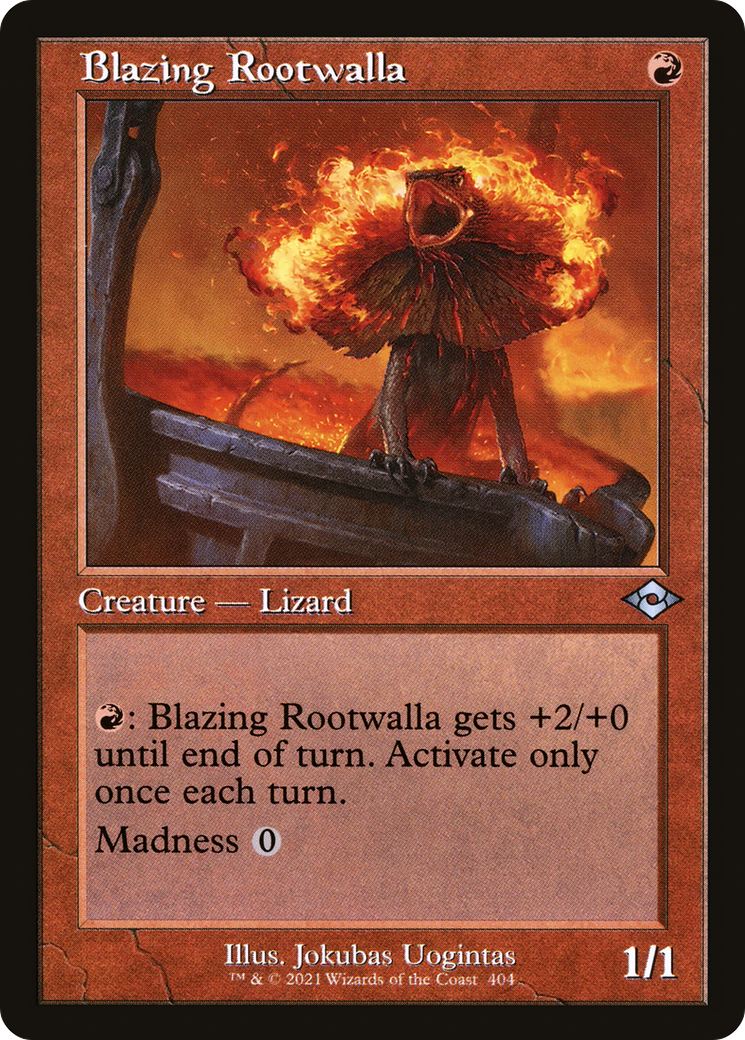 Blazing Rootwalla (Retro Frame) (Foil Etched) (MH2-404) - Modern Horizons 2 Foil