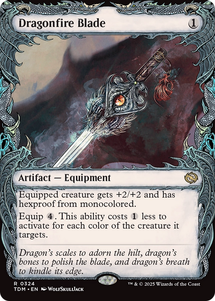 Dragonfire Blade (TDM-324) - Tarkir: Dragonstorm: (Showcase) Foil