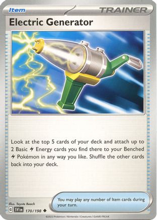 Electric Generator 170/198  - Reverse Holofoil SV01 Scarlet & Violet Base Set - Uncommon