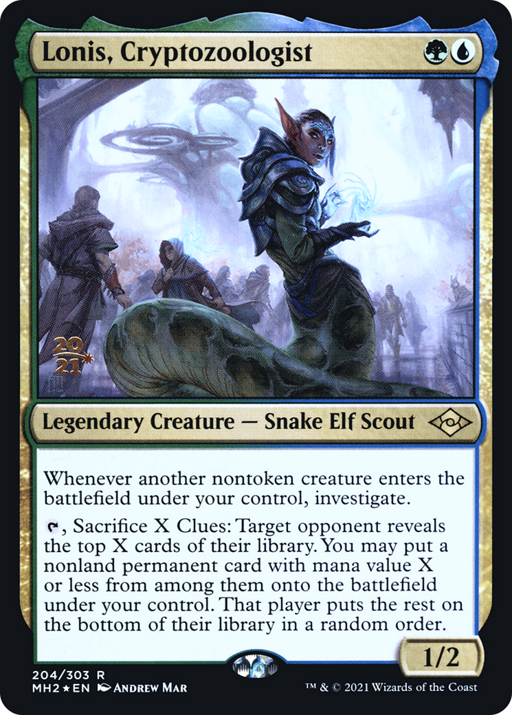 Lonis, Cryptozoologist (PRE-204) - Modern Horizons 2 Promos Foil