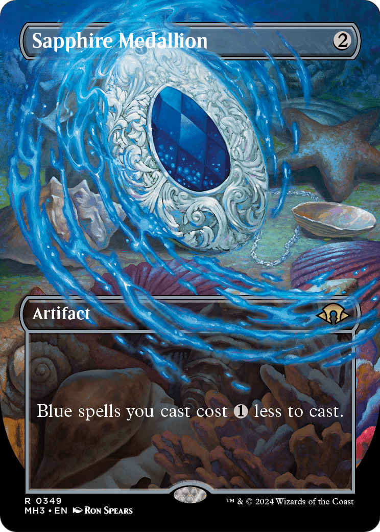 Sapphire Medallion (Borderless) (MH3-349) - Modern Horizons 3 (Borderless) Foil