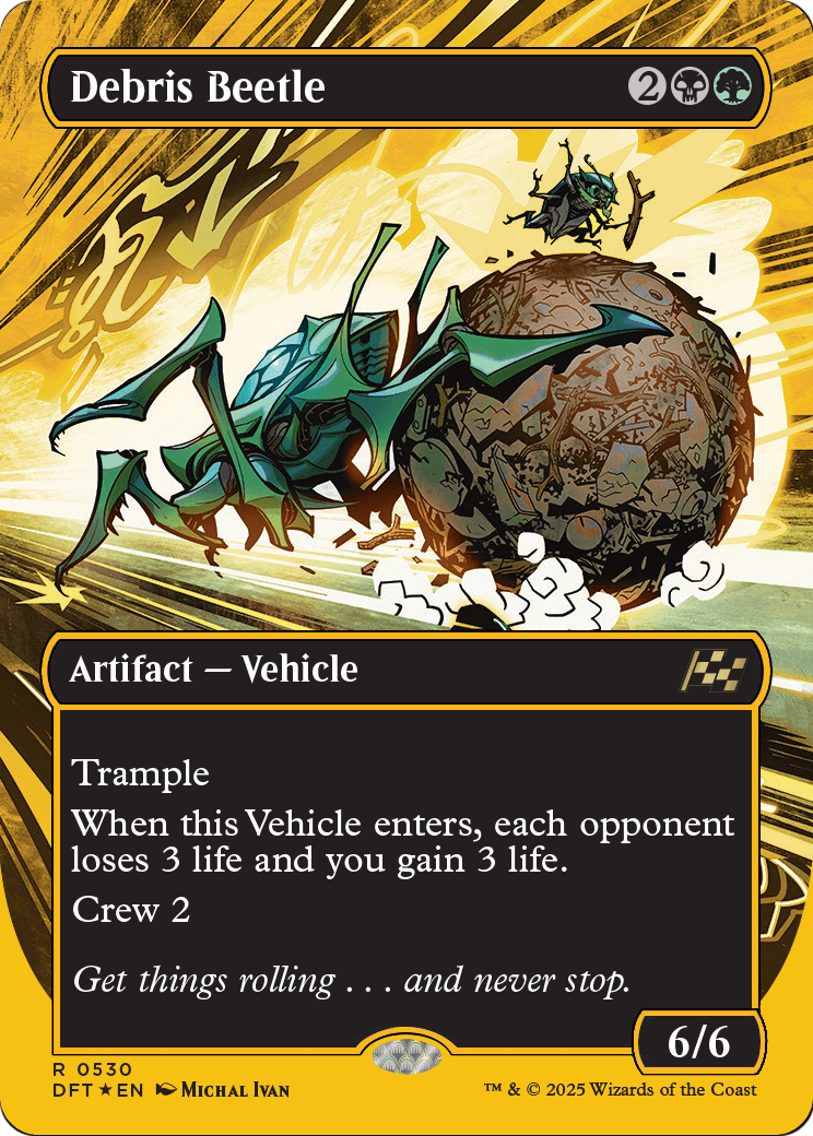 Debris Beetle (Borderless) (First-Place Foil) (DFT-530) - Aetherdrift (Borderless) Foil