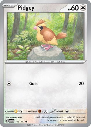 Pidgey 162/197  SV03 Obsidian Flames - Common