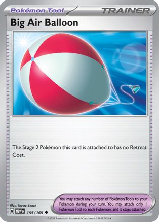 Big Air Balloon 155/165  - Reverse Holofoil SV Scarlet & Violet 151 - Uncommon