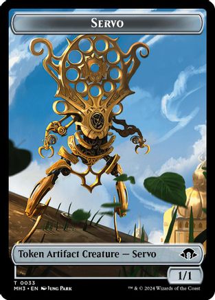 Servo // Cat Double-Sided Token (MH3-33 // 4) - Modern Horizons 3 Foil