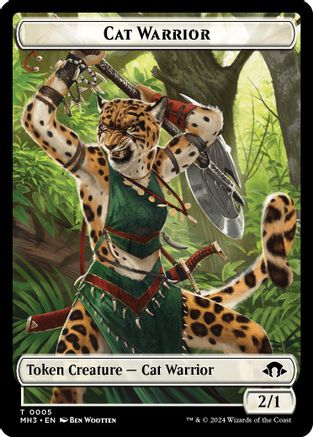 Cat Warrior // Energy Reserve Double-Sided Token (MH3-5 // 36) - Modern Horizons 3