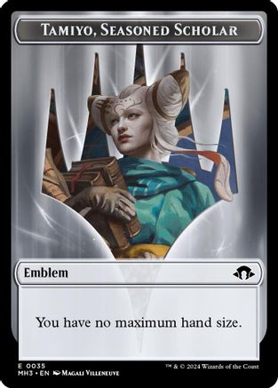 Emblem - Tamiyo, Seasoned Scholar // Energy Reserve Double-Sided Token (MH3-35 // 36) - Modern Horizons 3