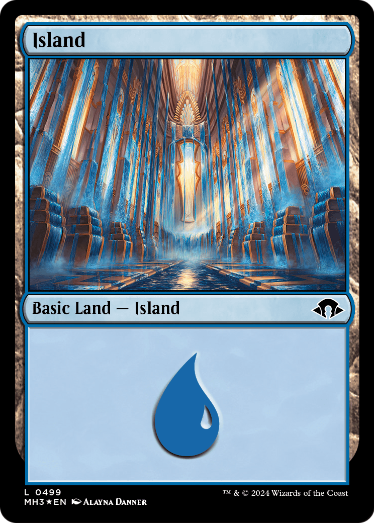 Island (0499) (Ripple Foil) (MH3-499) - Modern Horizons 3 Foil