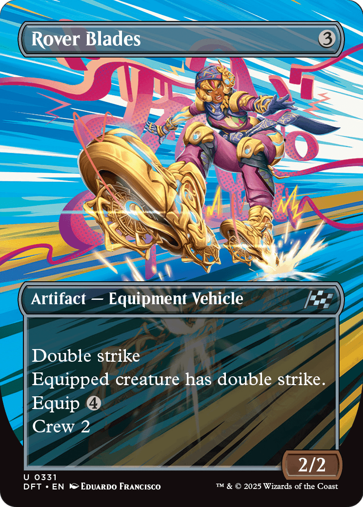 Rover Blades (Borderless) (DFT-331) - Aetherdrift (Borderless) Foil