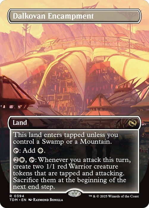 Dalkovan Encampment (TDM-394) - Tarkir: Dragonstorm (Borderless) Foil
