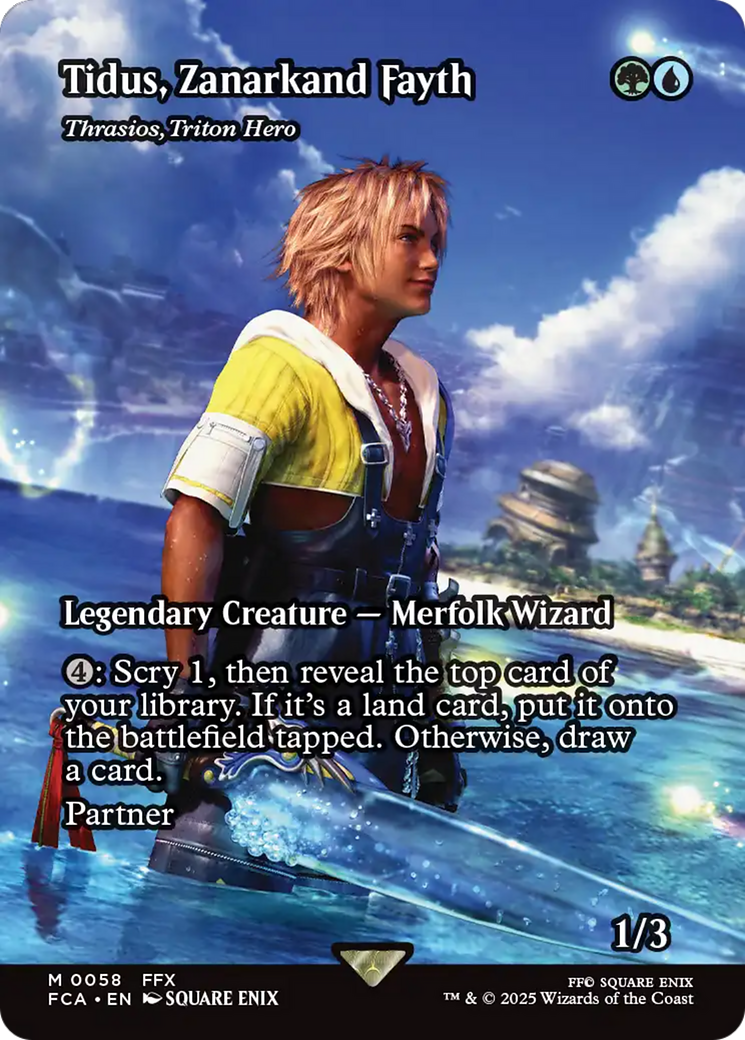 Thrasios, Triton Hero (FCA-058) - FINAL FANTASY: Through the Ages / Tidus, Zanarkand Fayth (Borderless)