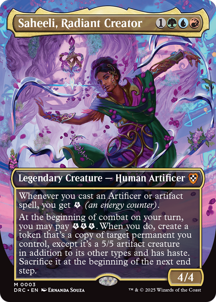 Saheeli, Radiant Creator (Borderless) (DRC-003) - Commander: Aetherdrift (Borderless)
