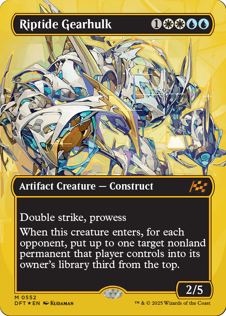 Riptide Gearhulk (Borderless) (First-Place Foil) (DFT-552) - Aetherdrift (Borderless) Foil