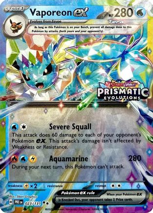 Vaporeon ex 023/131  - Holofoil Miscellaneous Cards & Products - Promo