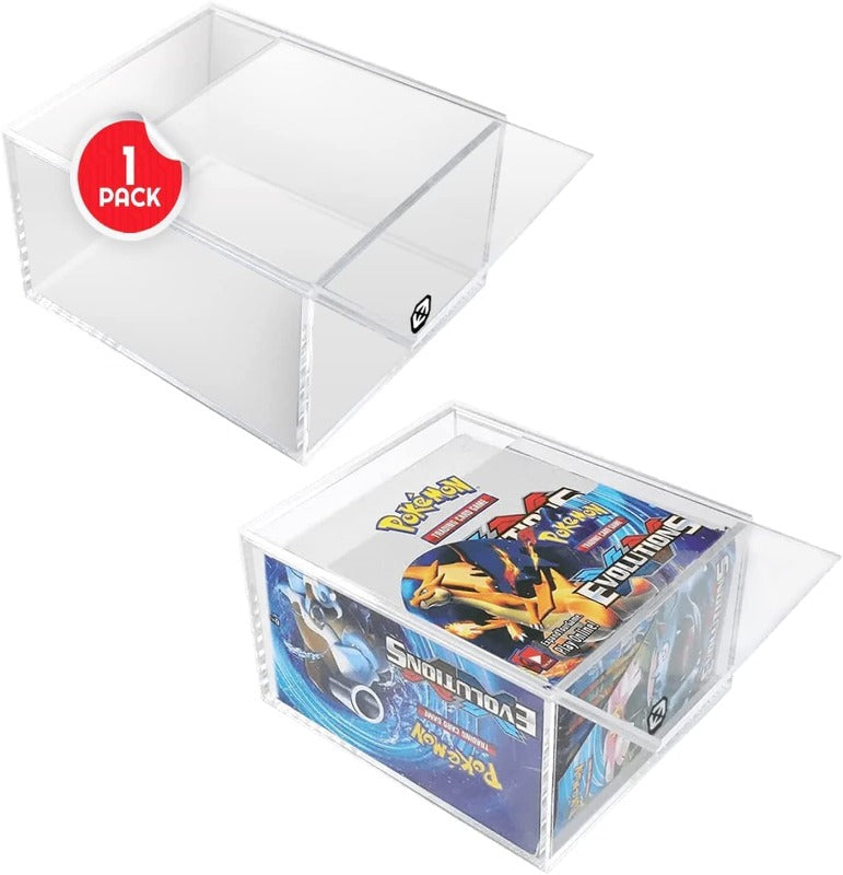 Evoretro Pokemon Booster Box Sliding Lid Anti-UV - Acrylic Protector